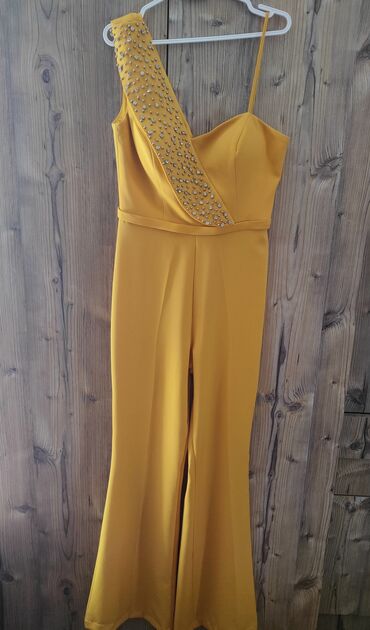 Jumpsuits: M (EU 38), Single-colored, color - Yellow