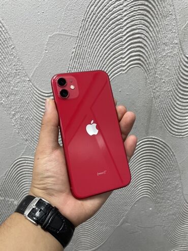 клавиатура и мышь для телефона в бишкеке: IPhone 11, Б/у, 64 ГБ, Красный, Защитное стекло, Чехол, 86 %