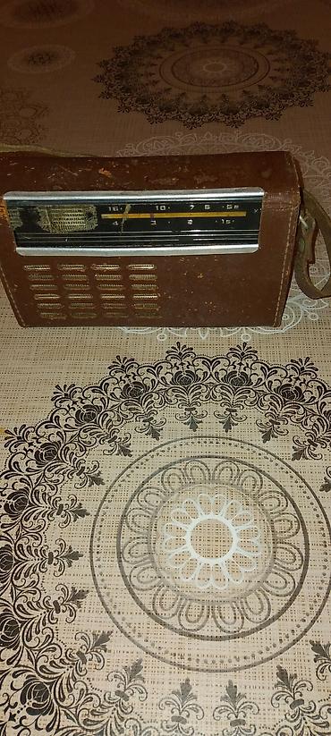 sonifer sf 5018: Retro portativ radio qəbuledici - Dizayn: qəhvəyi dəri örtüklü — 1