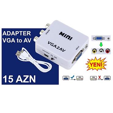 kompüter barter: VGA Adapterlər/Konverterlər (Çeviricilər) ⭐VGA to AV – 15 AZN ⭐VGA to — 6