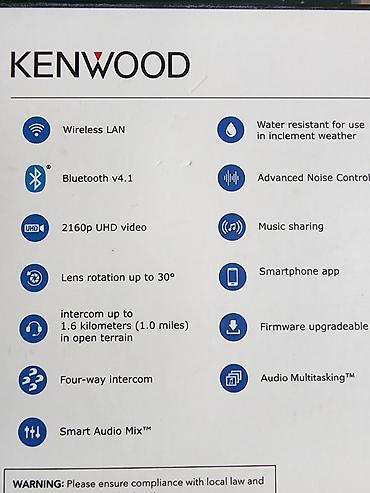 agv kask: Kenwood KCA-HX7C – motosiklet üçün Bluetooth kamera və kommunikasiya — 4