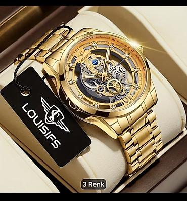 rolex qol saati: LOUISIFS mexaniki skelet kişi saatı - Korpus və qolbaq: polad — 2