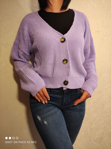 интернет магазин одежды бишкек: Женский свитер M (EU 38), цвет - Фиолетовый