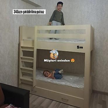 mebel evi: İki mərtəbəli uşaq çarpayısı - Material: MDF/LDSP tipli taxta — 1