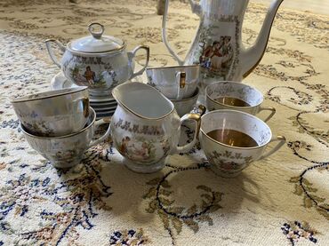 Çay dəstləri və servizlər: Çay dəsti, rəng - Ağ, Farfor, 6 nəfərlik — 1