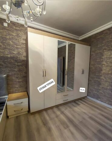 Dolablar: Yeni, Açılan, 4 qapılı Düz dolab, Qarderob, paltar dolabı, Azərbaycan — 5