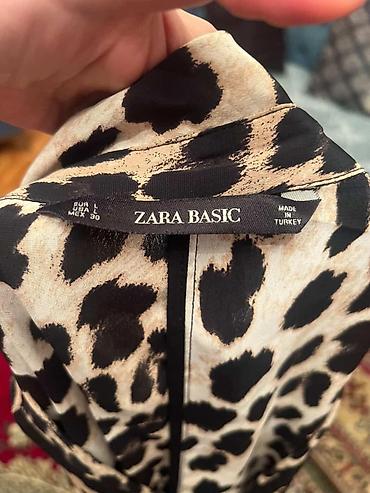 tornado 7000: ZARA BASIC qadın köynəyi - Model: leopard naxışlı, klassik yaxalıqlı — 2