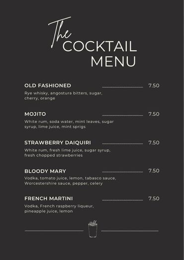 Reklam, çap: Kafe və restoranlar üçün hazır menyu dizaynları paketi Təsvir: - — 7