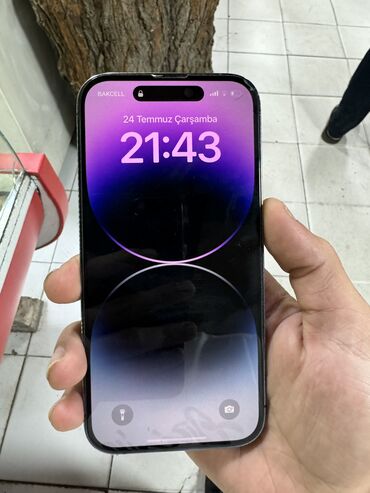 iphone 14 pro max islenmis: IPhone 14 Pro, 128 GB, Alpine Green, Barmaq izi, Face ID, Sənədlərlə