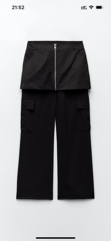 qaroskali paltar modelleri: Брюки Zara, S (EU 36), M (EU 38), цвет - Черный