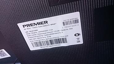 TV və video: PREMIER 43PRM7055V Android TV – 43" Xüsusiyyətlər: - Ekran: 43 düym — 3