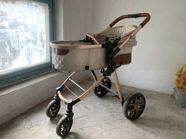 Коляски: Коляска, цвет - Коричневый, Б/у — 1