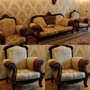 Yataq otağı dəstləri: TehiKlasik divan kreslo. 450azn. türk istehsali. yaxsi