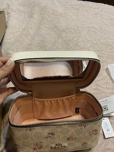 Косметички: Косметичка/кейc для аксессуаров COACH - Фирменный принт Signature с — 3