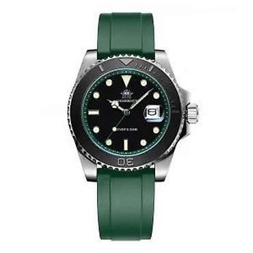 Ručni satovi: ADDIESDIVE AD2040 - 41mm -Zelena- Rolex YACHT-MASTER Homage Potpuno — 17