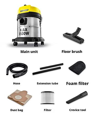 м макс: Обычный пылесос Новый Karcher Тип пылесборника: Мешок Рассрочка — 4