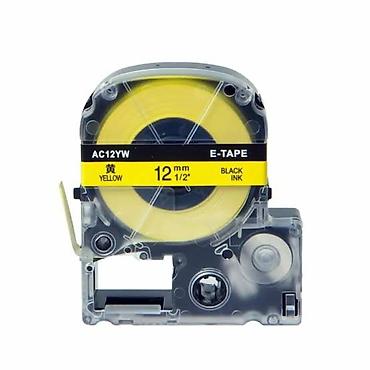 printer almaq: Epson LK-4YBW C53S654014 Strong Adhesive Black/Yellow etiket lenti – — 2