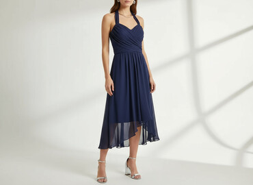 sukienki wieczorowe długie plisowane: Sukienka damska, rozmiar S