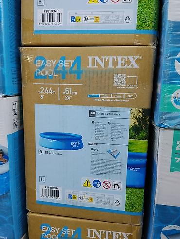 Надувной каркасный бассейн Intex Easy Set 244×61 см (модель #28106NP)
