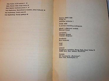 ski pantalone devojcice: Fuck youiz američke underground poezijeizbor i prevod s engleskog — 4