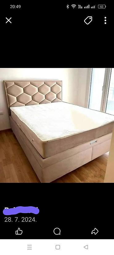Kreveti: Boxspring bračni kreveti sa tapaciranim uzglavljem - Tip: boxspring — 8