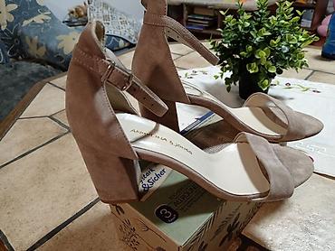 Sandale: Скроз нове оригинал сандале, преврнута кожа. Висина штикле 7 цм — 14