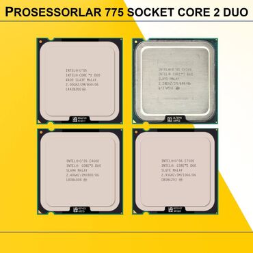 Sərt disklər (HDD): Prosessor Intel Core 2 Duo Prosessorlar “LGA 775 İntel Core 2 Duo”, İşlənmiş