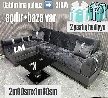 puf satış: Künc divan, Qonaq otağı üçün, Bazalı, Açılan, Kitab — 1