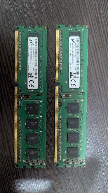 Оперативная память (RAM) для ПК: Оперативная память (RAM) для ПК, Б/у, Micron, 4 ГБ, DDR3, 1600 МГц — 2