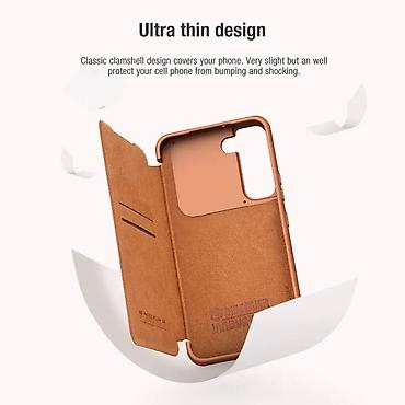 Maske i futrole za telefone: Maska Nillkin Qin Pro za Samsung S906B Galaxy S22 Plus 5G crvena — 8