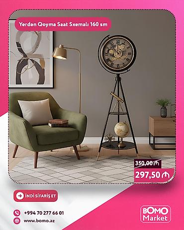 sxema: 🔥 Yerdən Qoyma Saat Sxemalı Dekorativ 160 sm ✅ Marka: No Brand ✅ — 1