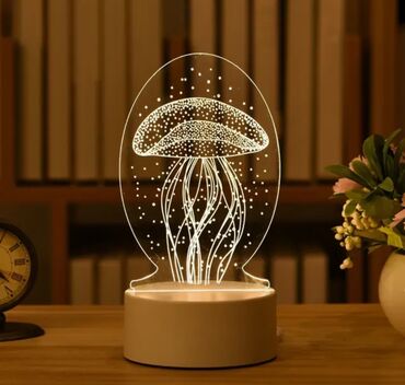 ультрафиолетовая лампа для растений бишкек: Акриловый светодиодный ночник в виде медузы. USB, 3D лампа, украшения