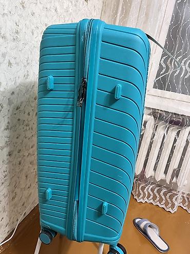 Чемоданы: Чемодан, Новый, Материал: Пластик, Большой (более 70 л), Кодовый замок, С выдвижной ручкой, Вращающиеся колеса на 360° at lalafo.kg — 3 Чемоданы: Чемодан, Новый, Материал: Пластик, Большой (более 70 л), Кодовый замок, С выдвижной ручкой, Вращающиеся колеса на 360° — 3