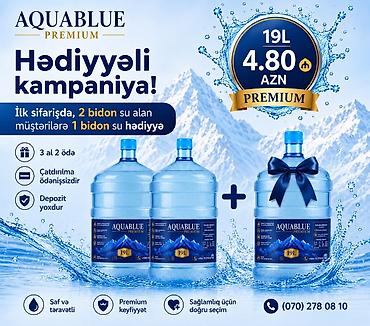 ucuz su cənləri: Aquablue Premium – 19 litrlik bidon içməli su 4.80 Azn - Müasir — 1