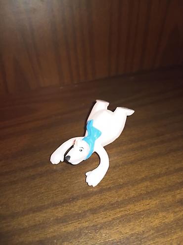 oyuncaq tapança: Kinder💥 Balaca plastik ağ ayı fiquru - Material: sərt plastik - Rəng — 1
