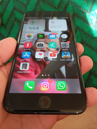 чехол iphone 7 plus: IPhone 7 Plus, 32 ГБ, Черный, Битый, Отпечаток пальца