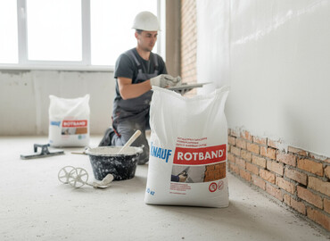 штыкатурка: Штукатурка гипсовая Knauf Rotband предназначена для выравнивания