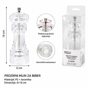 KMT Srednje providni mlin za biber 2407095 - Proziran mlin za biber