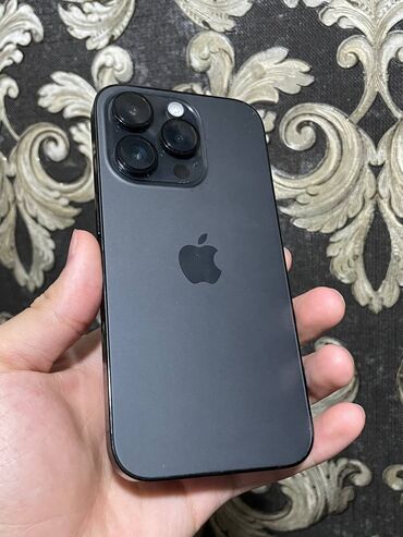 Apple iPhone: IPhone 14 Pro, Б/у, 128 ГБ, Matte Space Gray, Зарядное устройство, Чехол, 85 %