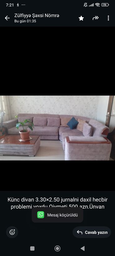 Restoran mebeli: Künc divan, İşlənmiş, Çatdırılma yoxdur