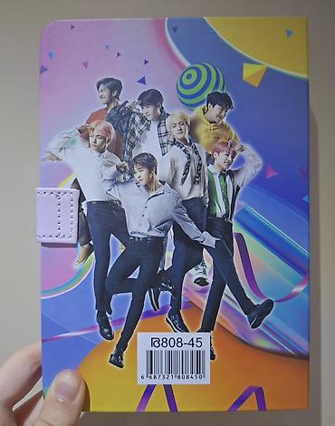 defter üzü: BTS WORLD temalı qeyd dəftəri - Rəngarəng, parlaq üz qabığı: ön və — 2