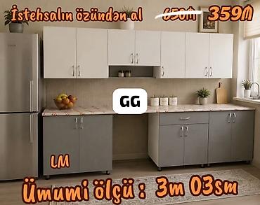 Mətbəx mebeli dəsti – üst və alt şkaflardan ibarət funksional həll. - lalafo.az -da Mətbəx mebeli dəsti – üst və alt şkaflardan ibarət funksional həll. -