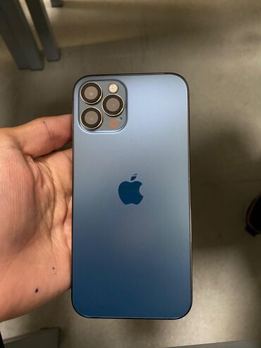 аудио колонка: IPhone 12 Pro, Колдонулган, 128 ГБ, Pacific Blue, Коргоочу айнек, Каптама, Куту, 88 %