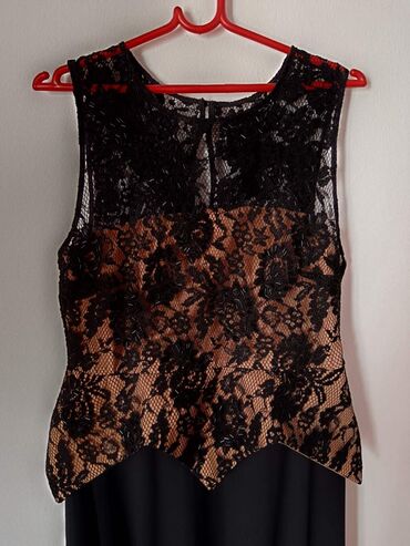 haljinice sa perjem: XL (EU 42), bоја - Crna, Večernji, maturski, Na bretele