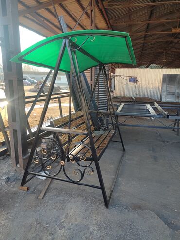 Садовые качели: Садовые качели Металл, Со спинкой, С крышей at lalafo.kg — 5 Садовые качели: Садовые качели Металл, Со спинкой, С крышей — 5