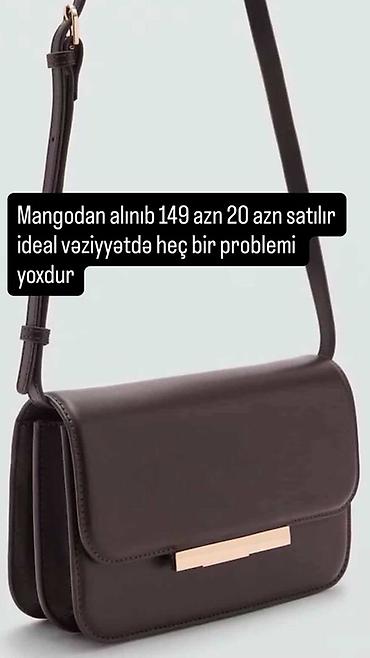 Mango qadın çantası - Rəng: tünd qəhvəyi/şokolad - Model
