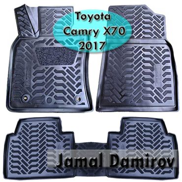 резиновые коврики: Toyota Camry X70 2017 üçün poliuretan ayaqaltılar. Полиуретановые