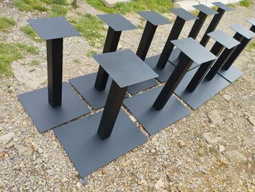 Postolja za stolove: Metalna postolja za stolove, donja ploca 450x450x5mm, stub 80x80 — 5