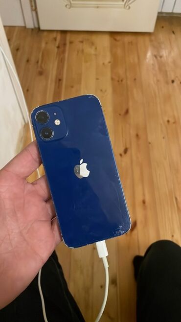 samsuq a 52: IPhone 12, 128 ГБ, Голубой, Битый