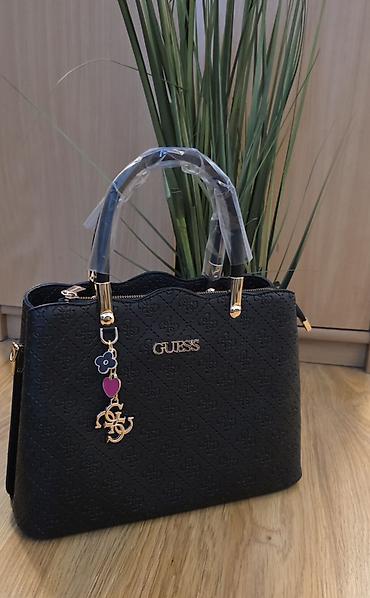 Modni rančevi: GUESS LOUISS VUITTON MICHAEL KORS. Elegantne damske torbe – crna — 9